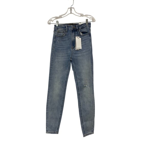 Stradivarius Womens Skinny Jeans EU 36 US 4 High Waist Blue Denim 4858/747 NWT - Picture 1 of 16